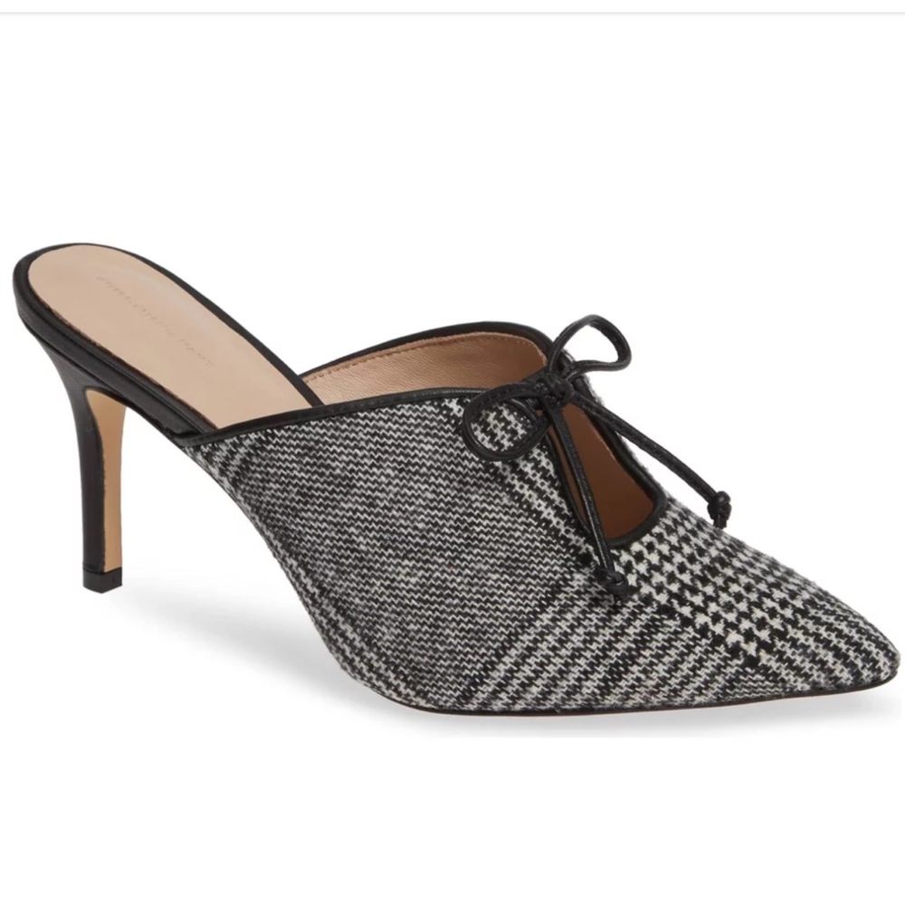 Mule Black & White Houndstooth Heels - NWOT - 9